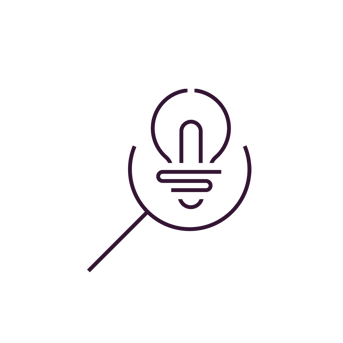 Abstract dark purple shape on a white background