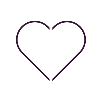 Outline of a heart shape