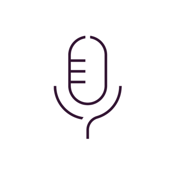 Abstract dark purple shape on a white background