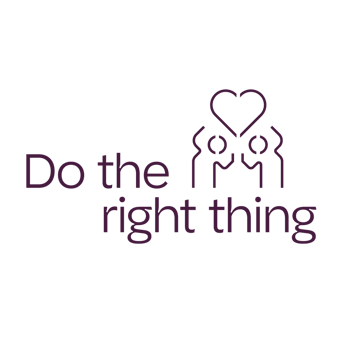 Logo design in dark purple color